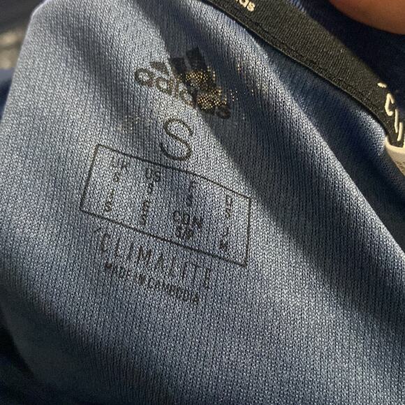 Mens Adidas Climalite blue black heather short sleeve tee size small - Picture 6 of 7